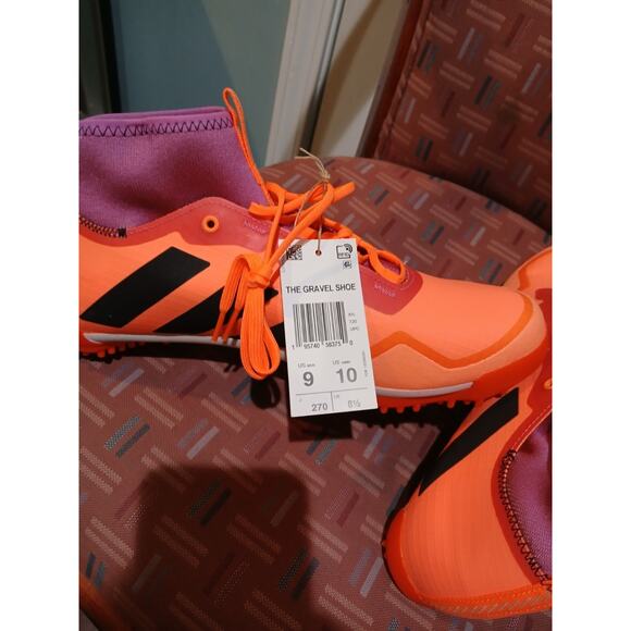 New adidas Men's 9 Women’s 10 The Gravel Shoe GX1665 Cycling Shoe Orange Purple - Picture 7 of 7